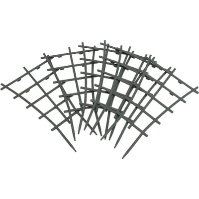 6 Pièces Treillis pour Plantes d'Intérieur Haut Petit Empilable Support en Plastique pour Plantes Grimpantes en Pot gray