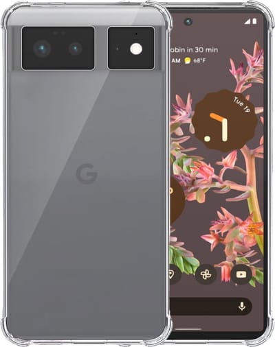 Telefoonhoesje Geschikt voor Google Pixel 6 Transparant - Shockproof TPU Siliconen Case met Stootrand Doorzichtig - Smartphonica geschikt voor Google Pixel 6