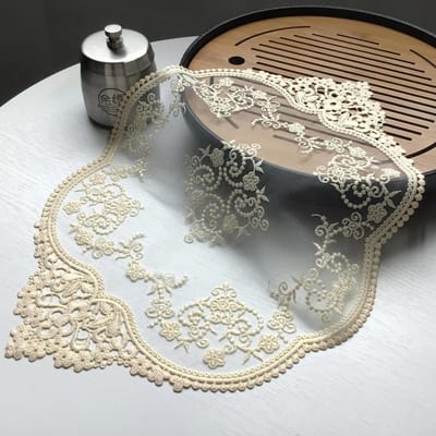Vintage Kant Tafelonderleggers Franse Haak Doilies Handgemaakte Geborduurde Tafelmatten Plaatsmatten Bekeronderzetter Tafelonderleggers Duurzaam 31 42CM