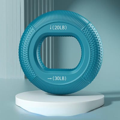 Poignée de main réglable en silicone 20-80LB Anneau de préhension Doigt Avant-bras Entraîneur Expandeur carpien Entraînement musculaire Exercice Salle de sport Fitn Utilisation pratique bleu