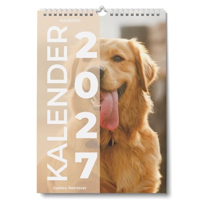 Huurdies Kalender 2027 - Golden Retriever - 35x24cm