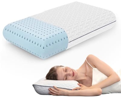 Geheugenschuim Gel Kussen voor Nek- en Schouderondersteuning - Queensize, Koelende Slaapsysteem voor Rug-, Zij- en Maagslapers