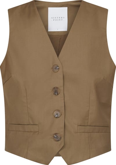 SISTERS POINT Vilsa-ve - Dames Gilet - Taupe - Maat XS