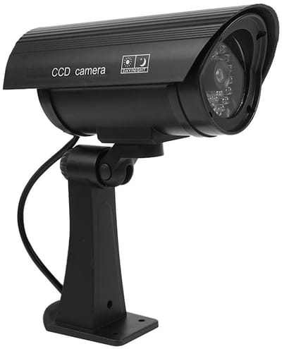 Store_7 - Simulatie Beveiligingscamera - 2x Waterdicht en Realistisch Ontwerp - Met Rode LED - Veiligheid - Nepcamera - Geschikt voor Buitengebruik...