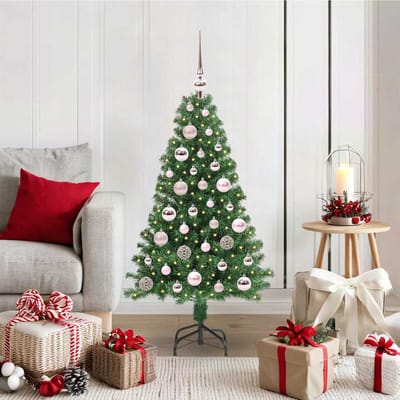 vidaXL - Kunstkerstboom - Groen - 120 - cm - PVC - en - Staal - en - Kunststof