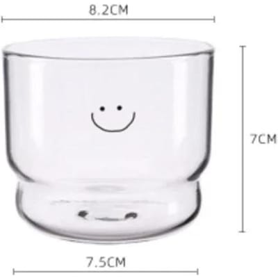 Tasse Murale en Verre 300ml Amour/Joyeux Lait Café Tasses Cœur Résistant à la Chaleur Mug Boisson Saine Tasses à Thé Verrerie Transparente Mug 301-400ml white