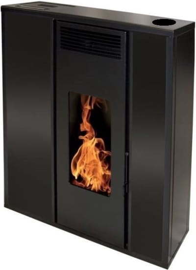 TESSA met concentrische aansluiting - 8,8 kW pelletkachel - slim - Zwart