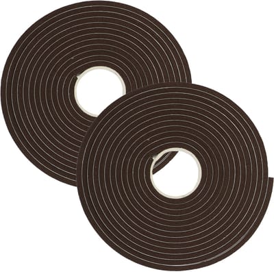 Luance Cozy Home Tochtstrip - 2x - donkerbruin - zelfklevend - 2 x 275 cm - tochtband - deur of raam