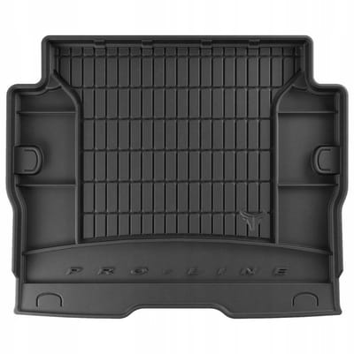 Frogum Dryzone - Kofferbakmat Peugeot Traveller (2016+) - Voor Niet-Gedeelde 3e Zitrij - 5cm Hoge Rand - Met Organizer