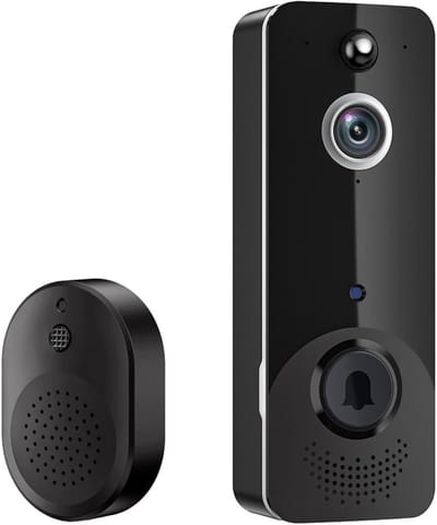 Slimme Deurbelcamera - Video Deurbel - Thuisbewaking - AI Humanoid Detectie - 15 x 5 x 5 cm - Zwart