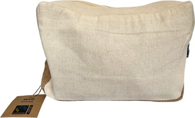 Tu-Untangle Duurzame Toilettas – Fairtrade Katoen & Jute – Unisex Reistas / Etui – Handig Formaat