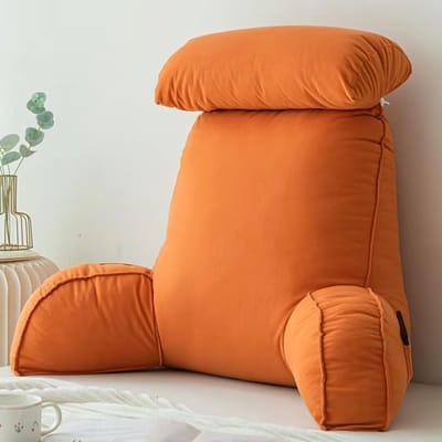 Allecto - Lezenkussen - Comfortabel steunkussen - Dream Orange - Ideaal voor lezen en ontspannen - Geschikt voor volwassenen - 75x40x50cm