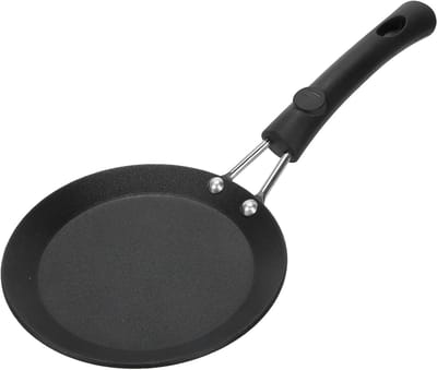 Koekenpan Antiaanbak - Pannenkoekenpan Ei - Koken in Keuken - Ergonomische Handgreep - 28 cm Diameter - Zwart