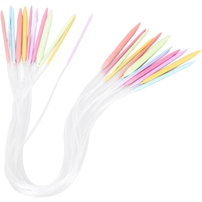 12 stuks rondbreinaalden 12 maten 3,5 mm tot 12 mm Gemakkelijk te gebruiken Trui Breinaalden Set met white