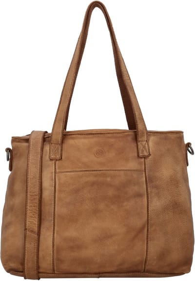 Hide & Stitches Paint Rock Schoudertas - Shopper - Crossbody - Leer - Leren Dames Tas - Cognac