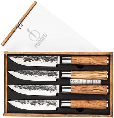 Forged Olive steakmessenset XXL - 4-delig