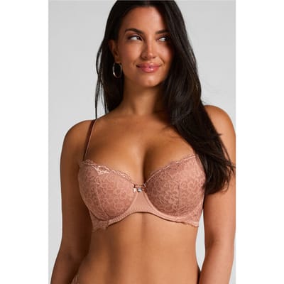 Hunkemöller Dames Lingerie Voorgevormde beugel bh Marine - Bruin - maat C95