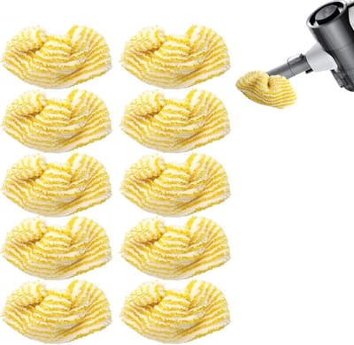 Microvezeldoekjes Stoomreiniger - Vervangingsdoekjes Set - Grondig Reinigen - 10 Delige Set - Voor Handmondstukken - Geel