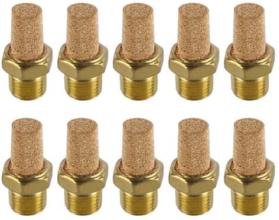 Allecto - Luchtklep Demper - Pneumatische Geluiddemping - 1/8 Inch BSP - Geluidsisolatie - Professioneel Gebruik - Pneumatiek Accessoire - Duurzaam...