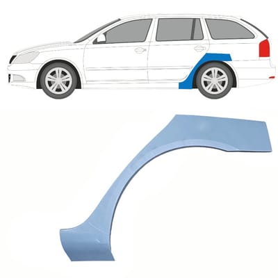Reparatiepaneel achterspatbord voor Skoda Octavia II 2004-2013 / Links