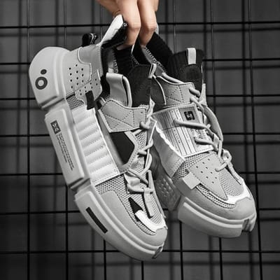 Chaussures Baskets Femme et Homme Mode Chaussures de Running Baskets Originales Respirantes Été Couples Terrain Gym 36 gris