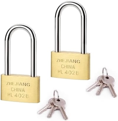 2 Pcs Suitcase Lock met Sleutels - Spindlock - Sleutels - Keyed Padlock