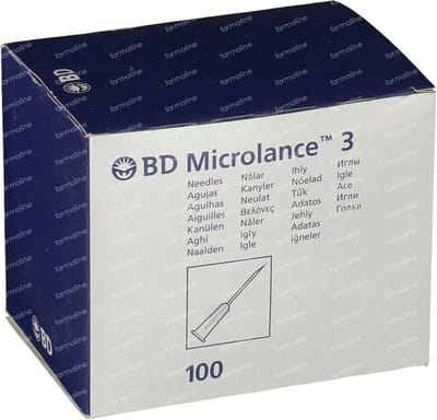 BD Microlance - Injectienaald - 0,5 x 25mm - 100 st. - Oranje - Nr.18 - 25G x 1" (Steriele naalden)