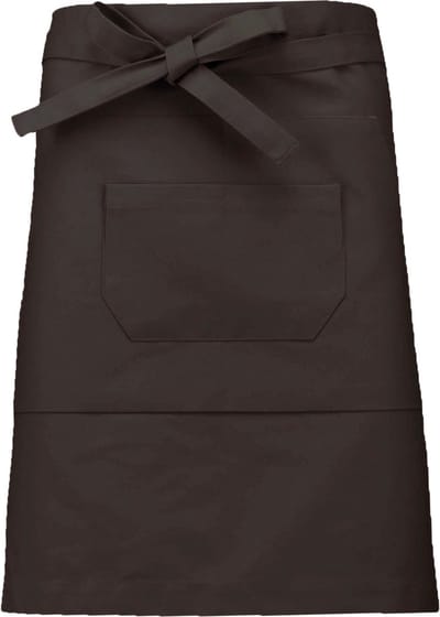 Awesome-Gifts - Professionele Horeca Sloof - K899 Bistro schort - Heupschort - Serveerschort - unisex - halflang - 90 x 50 cm - per 10 stuks - onbedrukt - Chocolade