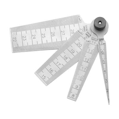 longziming -Roestvrijstalen Meetwig - Branddeur Spaltmeter - Conische Meetkeil - Nauwkeurige Spleetmeting - RVS 304 Materiaal - Leesbare Schaalverdeling - Ideaal Voor Brandveiligheidsaudits - 1 Stuk