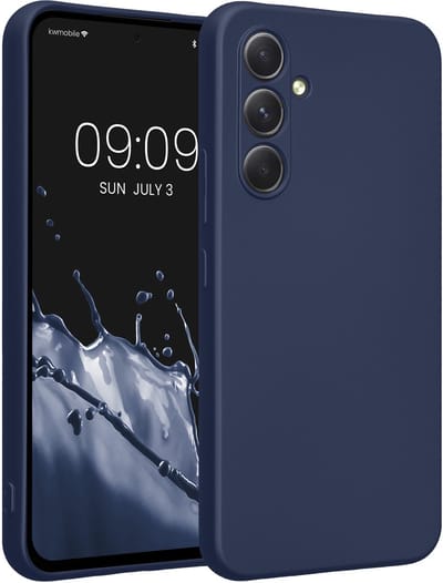 kwmobile metallic telefoonhoesje van TPU - geschikt voor Samsung Galaxy A54 5G - Flexible case voor smartphone - In metallic blauw