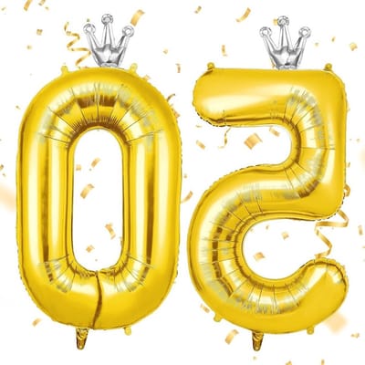 Gouden Kroon Ballon voor 50e Verjaardag - 101 cm Helium Ballon, Feestdecoratie en Grote Ballonnen voor Verjaardagsfeest en Bruiloft