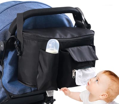 Dailygoods - Buggy Organizer voor kinderwagen, buggy kinderwagentas, organizer, kinderwagentas, organizertas, waterdichte kinderwagentas, baby-schouderriem, organizer, tas, voor babyspeelgoed, luiers