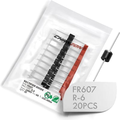 Gelijkrichterdiode Schottky - Snelherstel Diode - Elektronica Reparatie - 1000 Volt 6 Amp - R-6 Axiaal