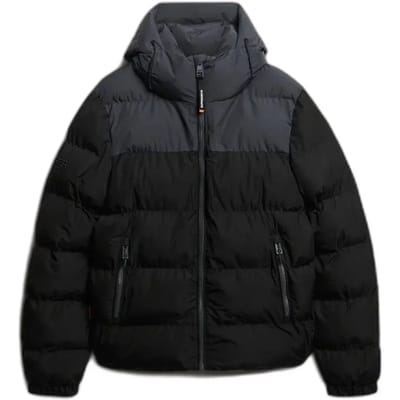 Superdry - Colourblock Gewatteerde Jas Met Capuchon - Heren - Gewatteerde jassen