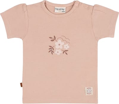 Frogs and Dogs - T-shirt Bloom SS | Rose Smoke - Katoen - Maat 50/56