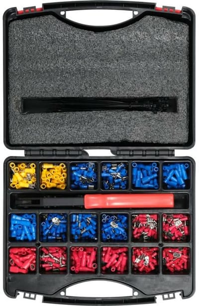Yato - Elektrische Aansluitset - 551 Delig - Ratelsysteem - Praktische Organizer