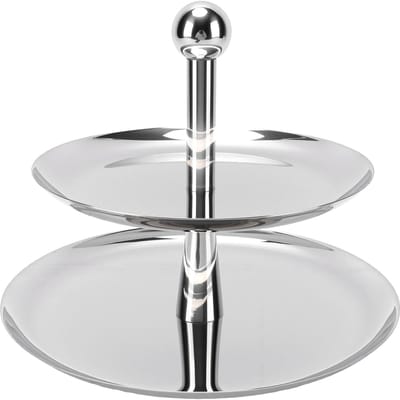 Plateau de service pour fruits en acier inoxydable Support à gâteaux Plaque d'exposition à étages pour desserts pour fête Mariage Banquets Hôtel Buffet Type 1 white
