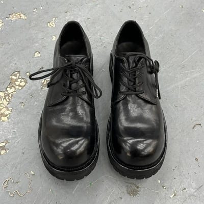 Design Big Head Derby schoenen, nieuwe Britse stijl veterschoenen, casual leren schoenen met blokhak, verhoogde hak, sneakers 42 gray