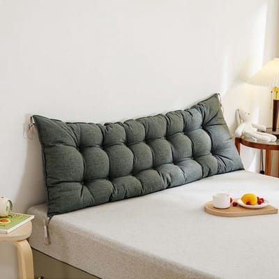 Rugleuningkussen Leeskussen - Hoofdeindekussen Ondersteuningskussen - Ontspannen Lezen - Ergonomisch Gebogen Ontwerp - 120x50cm - C