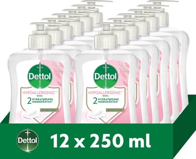 Dettol - Hydratant - Sensitive - Vloeibare handzeep - 12 x 250 ml
