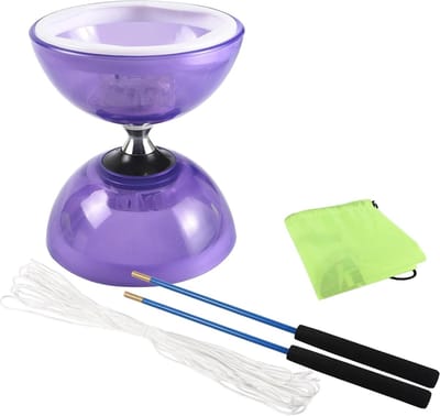 Diabolo Yoyo Speelgoed - Yoyo Diabolo - Balans en Snelheid - Professionele Pool - 14.5 x 13.5 cm - Paars