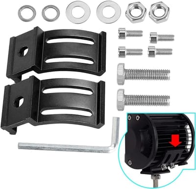 Universele Verstelbare Montagebeugels voor LED Werklichten, 2 Stuks, Geschikt voor Offroad Verlichting en 4x4 Voertuigen