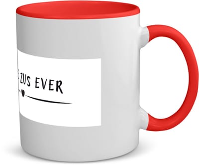 Akyol - beste zus ever koffiemok - theemok - rood - Zus - sister - leuk cadeau voor je zus - 350 ML inhoud