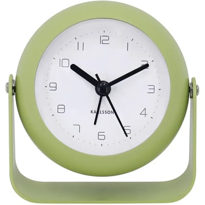 Klok – Alarm Clock – Bunky – Wekker – Groen – Compacte Alarmklok – Stil Uurwerk – Nachtkastje