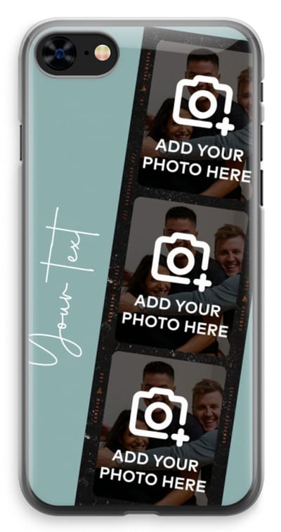Gepersonaliseerd - Case Company® - Hoesje geschikt voor iPhone 8 hoesje - Filmrol N°1 - Soft Cover Telefoonhoesje - Bescherming aan alle Kanten en Schermrand