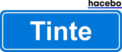 Hacebo - Plaatsnaam Sticker - 29x10 CM - Tinte sticker - Verkeersborden sticker - grappige cadeaus - Tinte