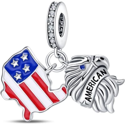 Echte Prachtige Bedel Koper Amerikaans Dier Adelaar Kralen Passend voor Armbanden Dames Sieraden Knutselen DoeHetZelf Cadeaus gray