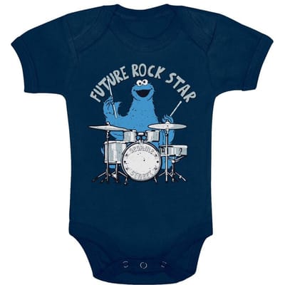 Sesame Street Body voor kinderen - Krümelmonster - Future Rock Star - voor Kinderen - navy
