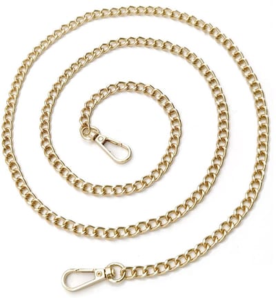 Metalen Schouderband van 120 cm, Handtas Ketting met Karabijnhaak en D-Ring, DIY Oplossing voor Handtassen en Schoudertassen, Ideaal als Reserve Ketting, 7.2 mm Dikte