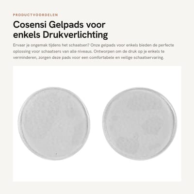 Dailygoods- Gelpads voor Enkels - Vermindert Druk - Beschermt Enkelbeen - Geschikt voor Schaatsen - Inclusief 2 Stuks - Lichtgewicht en Draagbaar - Enkelkussen